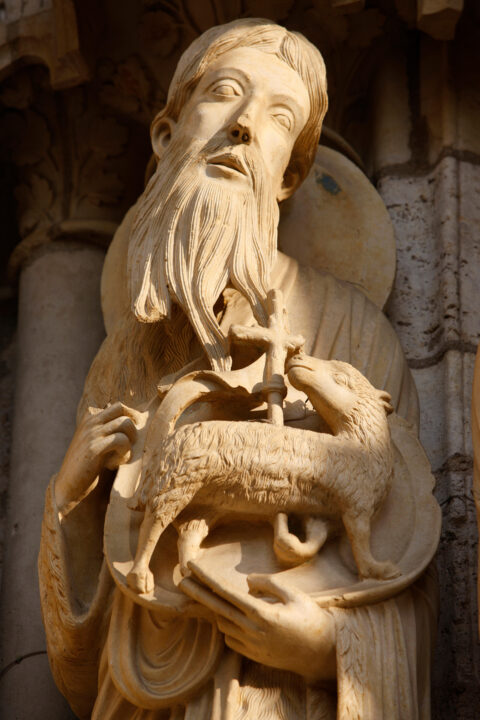 Notre-Dame de Chartres cathedral North gate sculpture Saint John the Baptist